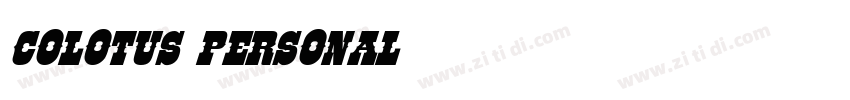 Colotus Personal字体转换